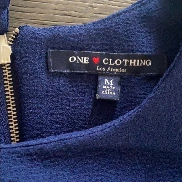 One Clothing Blue Shift Dress Size M - Picture 2 of 6